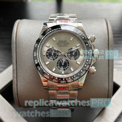 Copy Rolex Cosmo Daytona Stainless Steel 904L Gray Dial Watches 40mm